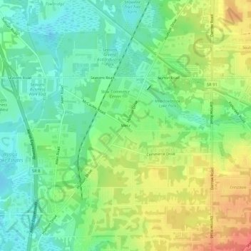 Mappa topografica Metz, altitudine, rilievo