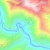 Mappa topografica nagar, altitudine, rilievo