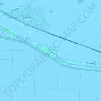 Mappa topografica San Giovanni, altitudine, rilievo