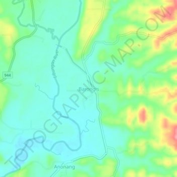 Mappa topografica Barongis, altitudine, rilievo