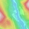 Mappa topografica Keefers, altitudine, rilievo