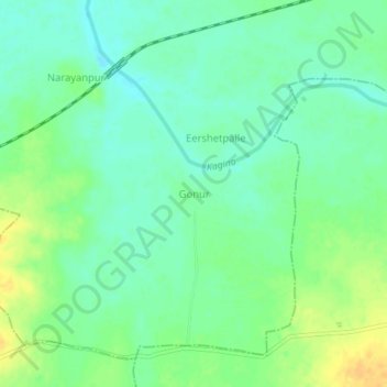 Mappa topografica Gonur, altitudine, rilievo