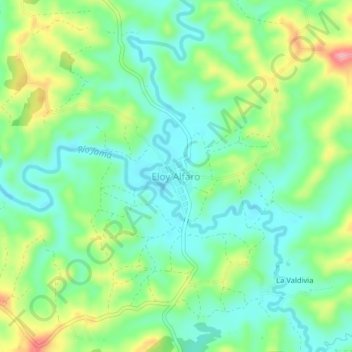 Mappa topografica Eloy Alfaro, altitudine, rilievo
