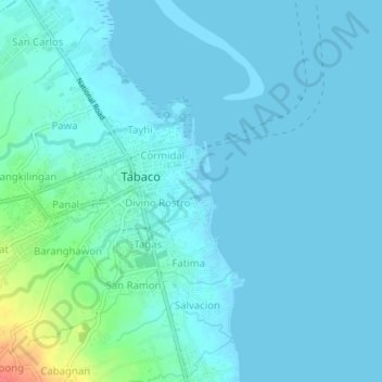 Mappa topografica Santo Cristo, altitudine, rilievo