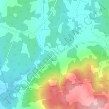 Mappa topografica Southfield, altitudine, rilievo