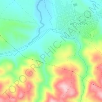Mappa topografica El Encinar, altitudine, rilievo