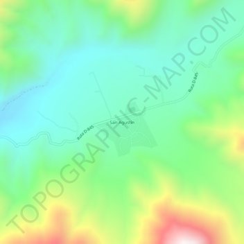 Mappa topografica San Agustín, altitudine, rilievo