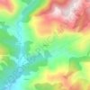 Mappa topografica Calvera, altitudine, rilievo