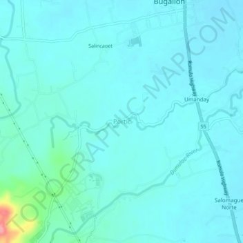 Mappa topografica Portic, altitudine, rilievo