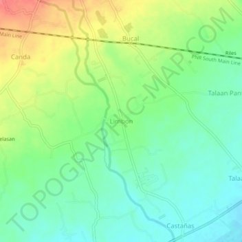 Mappa topografica Limbon, altitudine, rilievo
