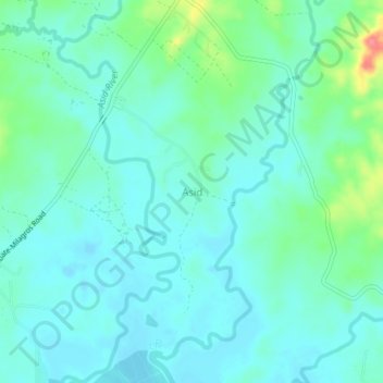 Mappa topografica Asid, altitudine, rilievo