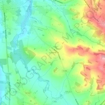 Mappa topografica La Guinle, altitudine, rilievo