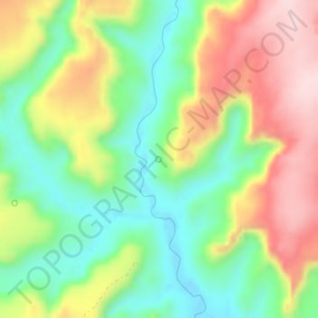 Mappa topografica Peach Spring, altitudine, rilievo