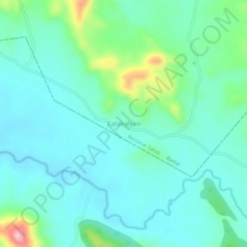 Mappa topografica Katekalyan, altitudine, rilievo