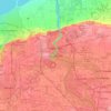 Mappa topografica Niagara Falls, altitudine, rilievo