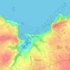 Mappa topografica Sables-d'Or-les-Pins, altitudine, rilievo
