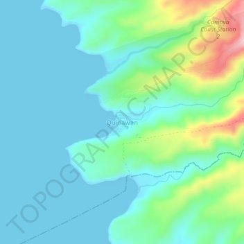 Mappa topografica Quinawan, altitudine, rilievo