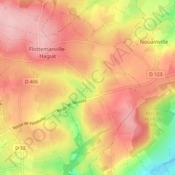 Mappa topografica Hameau des Andrés, altitudine, rilievo