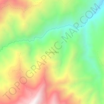 Mappa topografica Quirusillas, altitudine, rilievo
