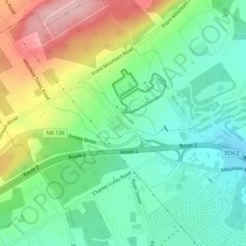 Mappa topografica Magnetic Hill, altitudine, rilievo