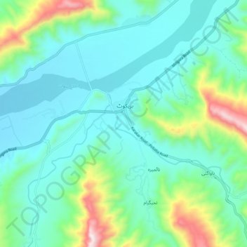 Mappa topografica Barikot, altitudine, rilievo