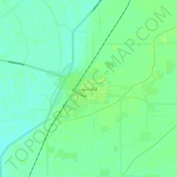 Mappa topografica Liaquatpur, altitudine, rilievo