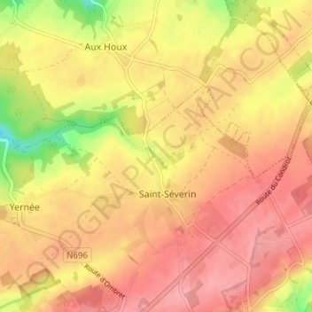 Mappa topografica Les Houssales, altitudine, rilievo
