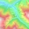 Mappa topografica Jhutli, altitudine, rilievo