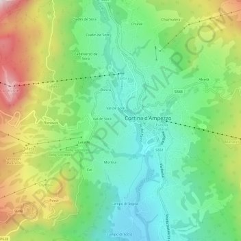 Mappa topografica Crignes, altitudine, rilievo