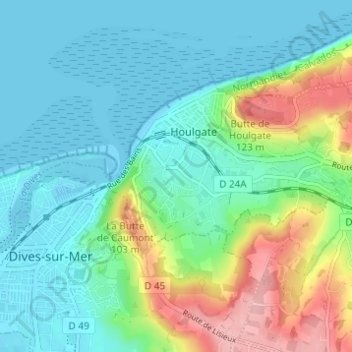 Mappa topografica Le Lieu Marot, altitudine, rilievo