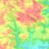 Mappa topografica Guerjean, altitudine, rilievo