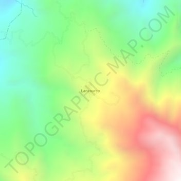 Mappa topografica Lanzaurco, altitudine, rilievo