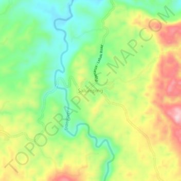 Mappa topografica Salumping, altitudine, rilievo