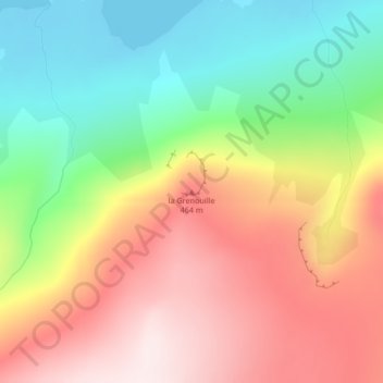Mappa topografica la Grenouille, altitudine, rilievo