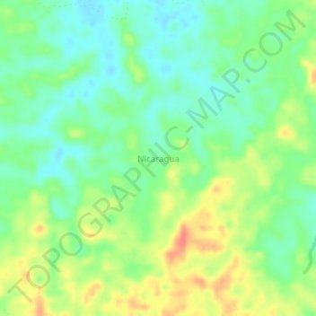 Mappa topografica Nicaragua, altitudine, rilievo