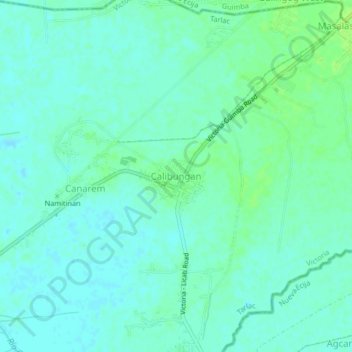 Mappa topografica Calibungan, altitudine, rilievo