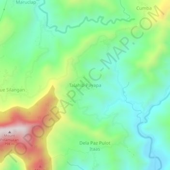 Mappa topografica Talahib Payapa, altitudine, rilievo