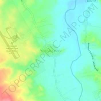 Mappa topografica Francisco Sarabia, altitudine, rilievo