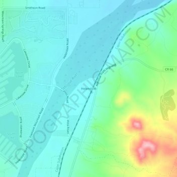 Mappa topografica Helendale, altitudine, rilievo