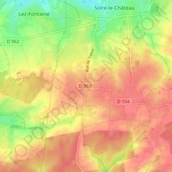 Mappa topografica L'Épine, altitudine, rilievo