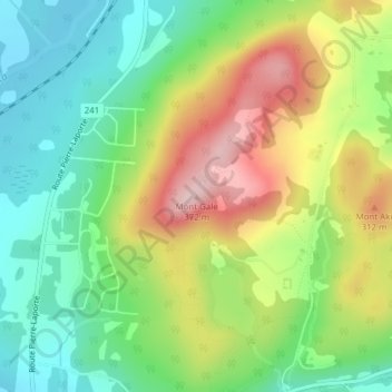 Mappa topografica Mont Gale, altitudine, rilievo