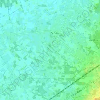 Mappa topografica Molenhoek, altitudine, rilievo