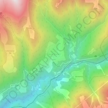 Mappa topografica Davos Wiesen, altitudine, rilievo