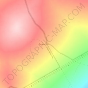 Mappa topografica Rainbow Wells, altitudine, rilievo