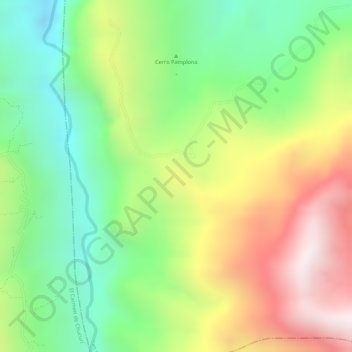 Mappa topografica Pamplona, altitudine, rilievo