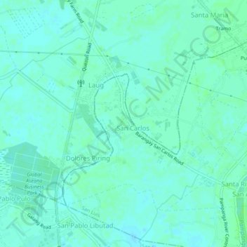Mappa topografica Purok 5, altitudine, rilievo