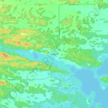 Mappa topografica Lavigne, altitudine, rilievo