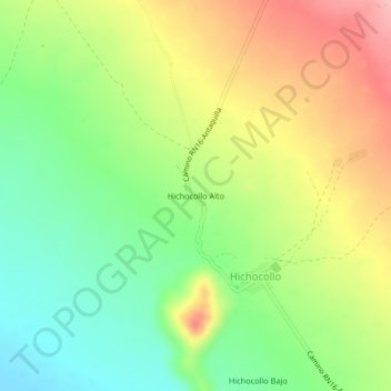 Mappa topografica Hichocollo Alto, altitudine, rilievo