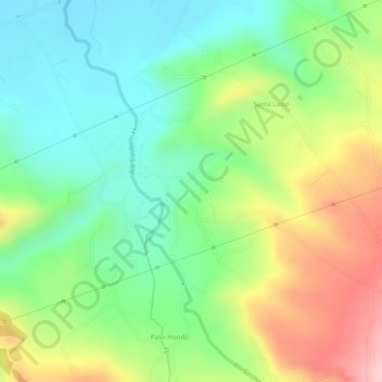 Mappa topografica Porto Bello, altitudine, rilievo