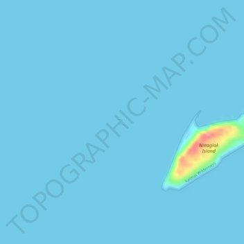 Mappa topografica Hallo Bay, altitudine, rilievo